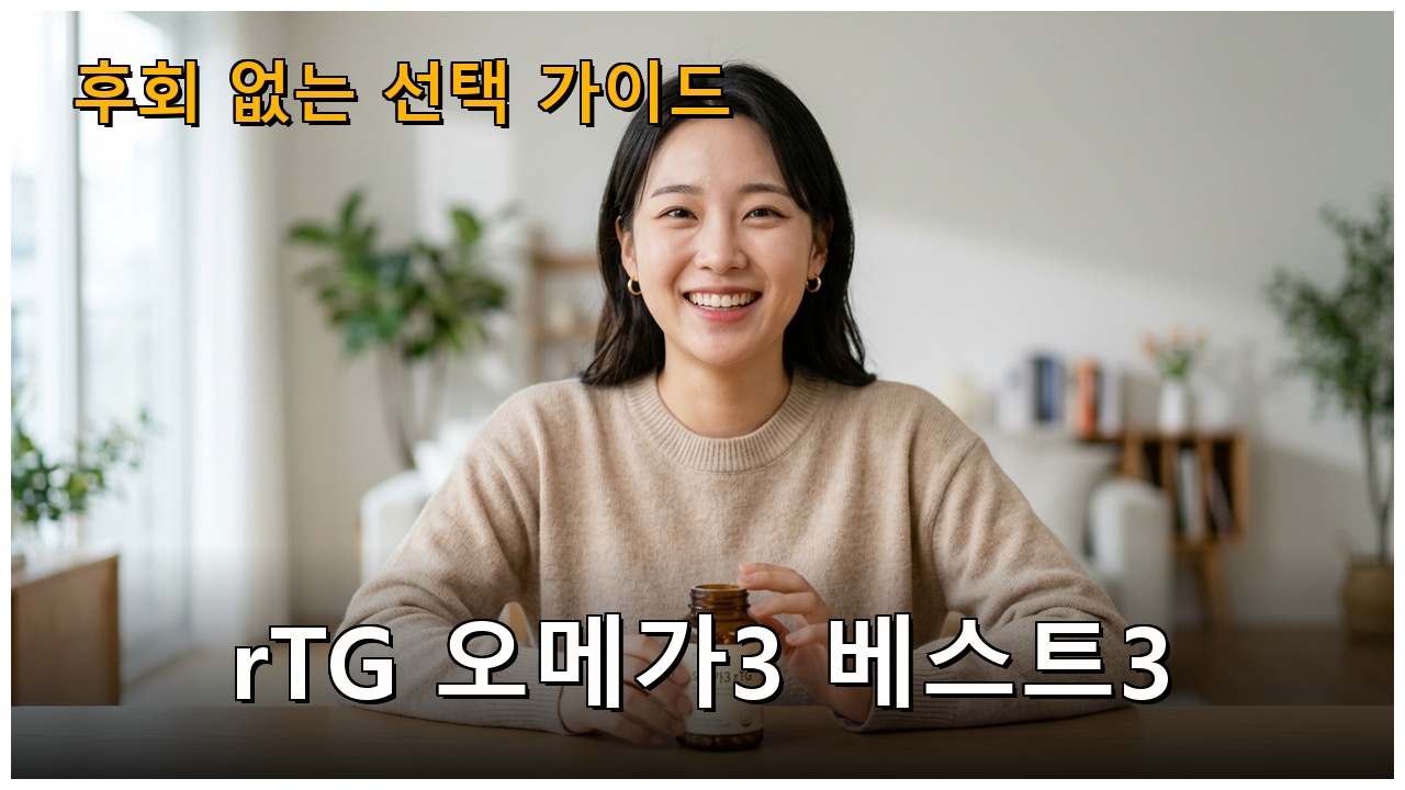 오메가3 rTG 비교 추천 — 선택 기준 정리